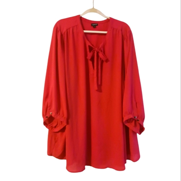 Torrid Peasant Rusty Mauve With Bow Plus Size Boho Blouse - Picture 1 of 10